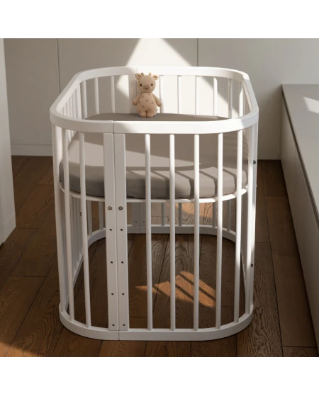 Lenzuolo con angoli in cotone 93x65 per lettino 5in1 Waldin