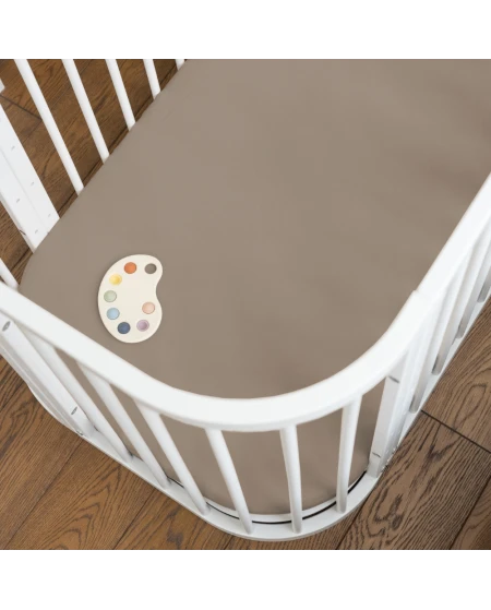 Lenzuolo con angoli in cotone 93x65 per lettino 5in1 Waldin