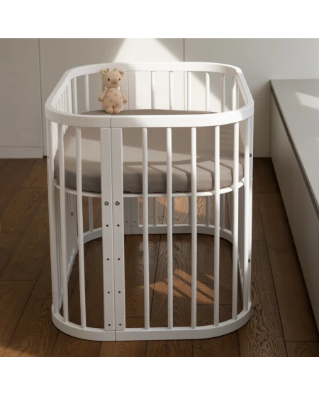 Lenzuolo con angoli in cotone 93x65 per lettino 5in1 Waldin
