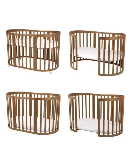 Lettino Ovale 7in1 con Materasso - Vintage | Waldin