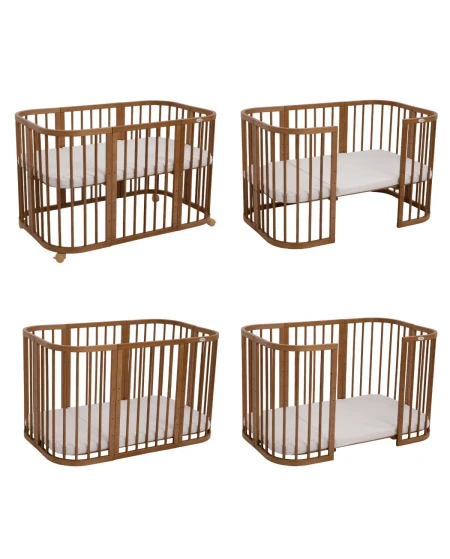 Lettino 7in1 con materasso - Vintage | Waldin
