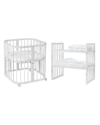 Lettino 7 in 1 con materasso Bianco | Waldin